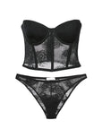%shop_name_% Fleur du Mal_Bouquet Lace Bustier Top Set _ Lingerie Sets_