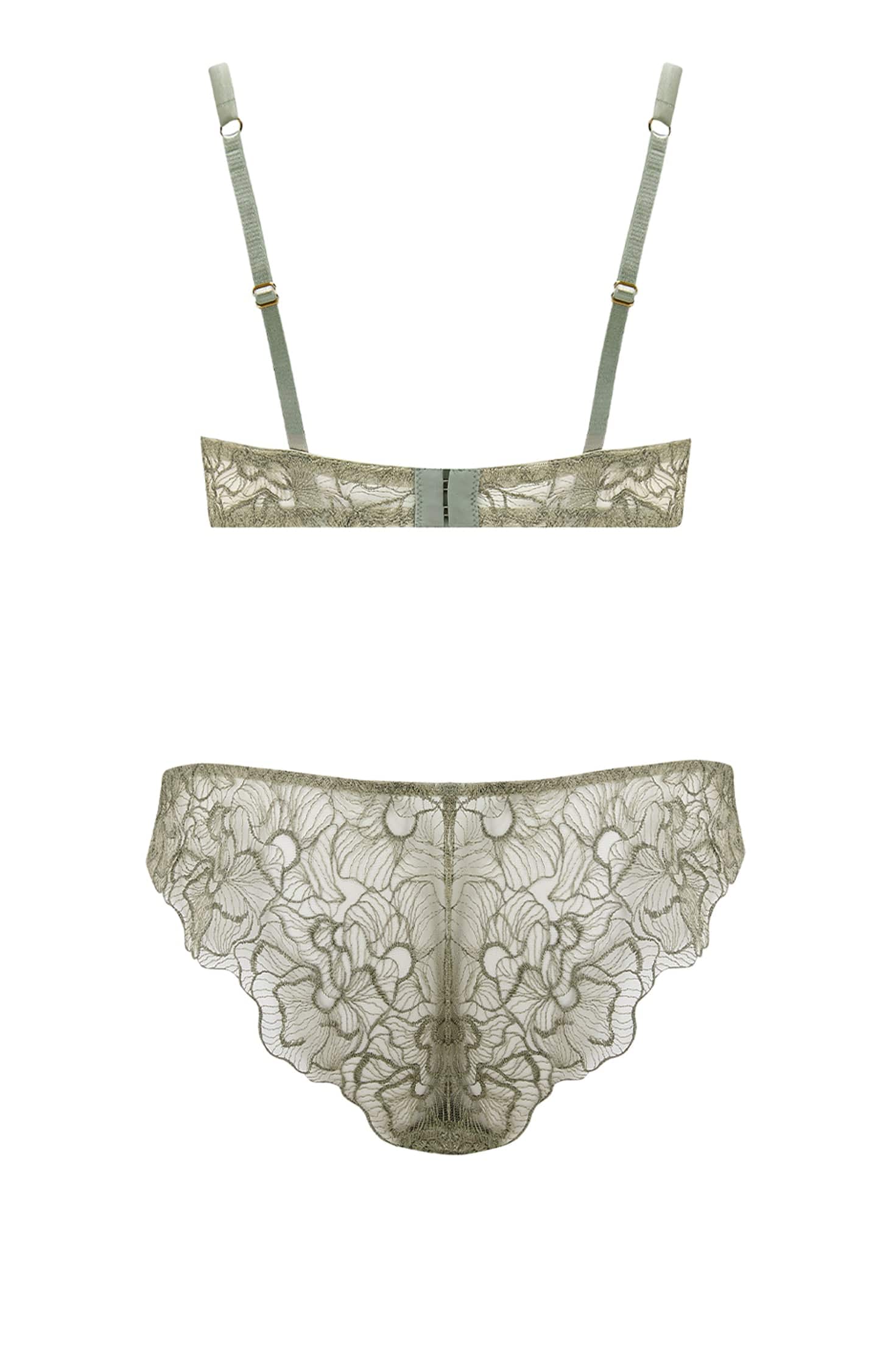 Lila Balcony Bra and Brazilian Knicker Set
