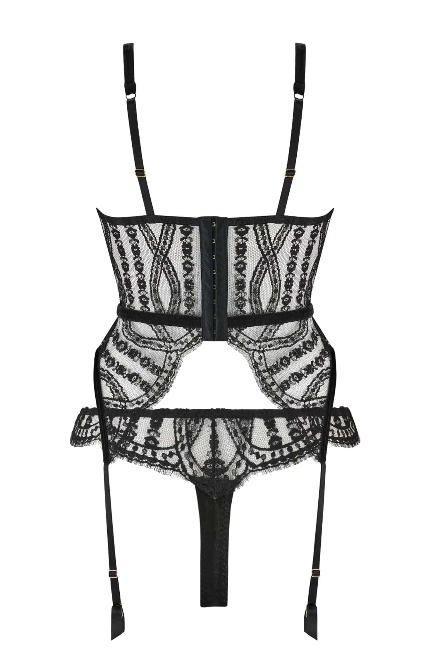 Kiana Basque and Skirted Thong Set