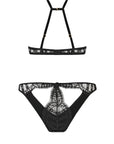 Kiana High Neck Plunge Bra and Spanking Knicker Set