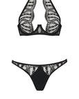 Kiana High Neck Plunge Bra and Spanking Knicker Set