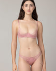 Rose Plunge Bra and Spanking Knicker Set