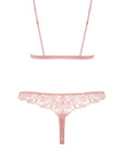 Rose Triangle Bra and Skirted Thong Set