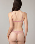 Rose Triangle Bra and Skirted Thong Set