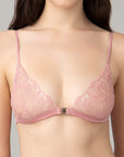 Rose Triangle Bra and Skirted Thong Set