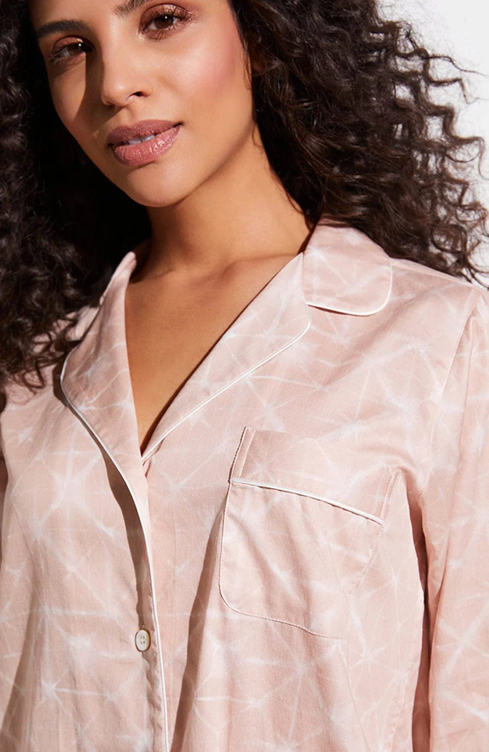%shop_name_% Zimmerli_Cotton Sateen Print Pajama Cropped Set _ Loungewear_