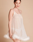 %shop_name_% Gilda & Pearl_Diana Silk and Marabou Feather Babydoll _ Loungewear_
