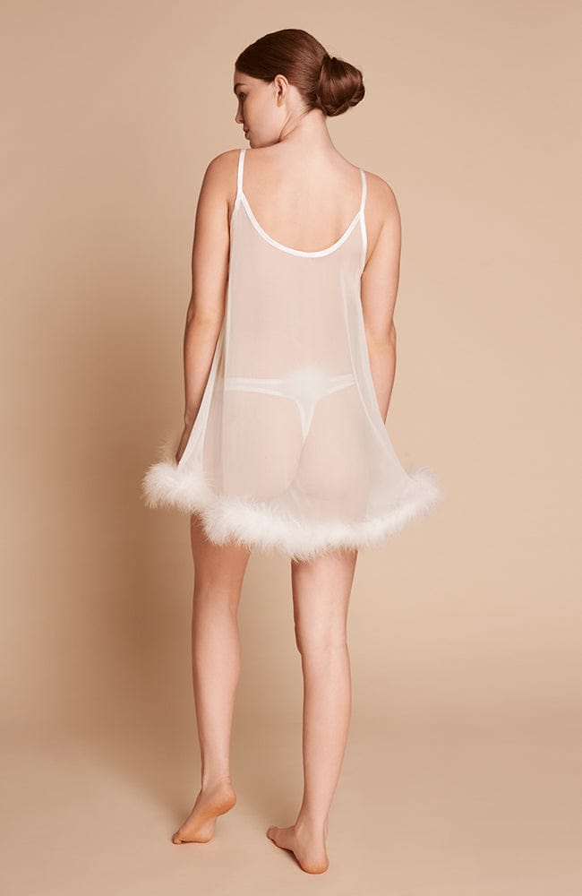 %shop_name_% Gilda & Pearl_Diana Silk and Marabou Feather Babydoll _ Loungewear_