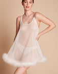 %shop_name_% Gilda & Pearl_Diana Silk and Marabou Feather Babydoll _ Loungewear_