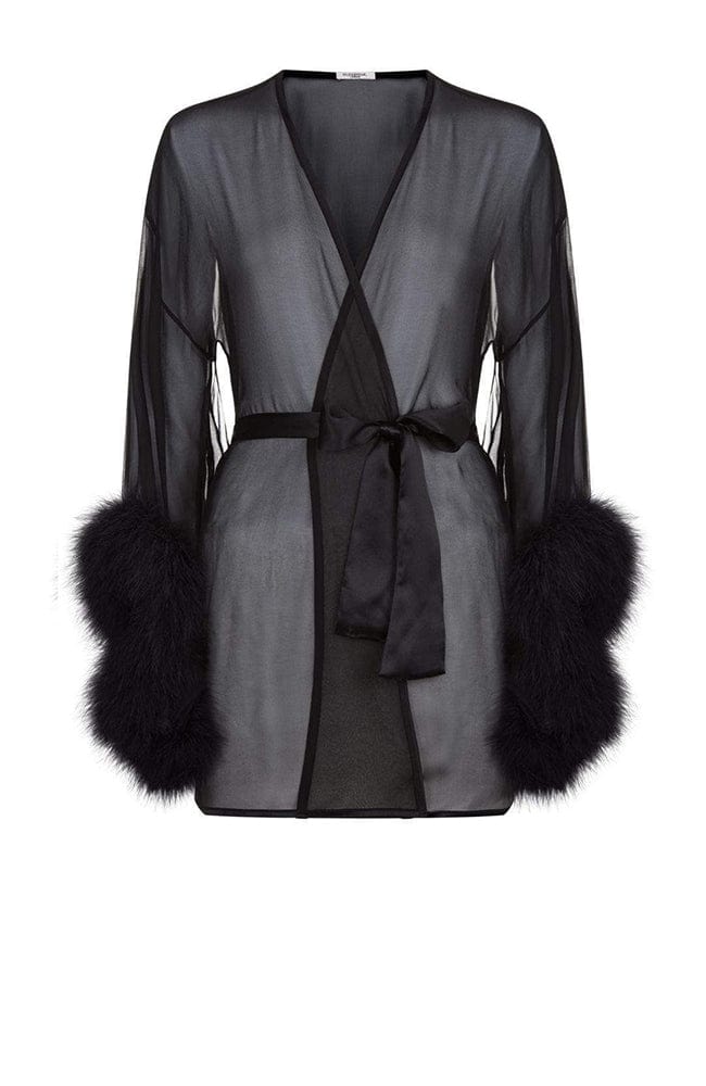 %shop_name_% Gilda & Pearl_Diana Silk and Marabou Feather Robe _ Loungewear_