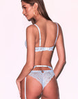 Bianca Lace Balconette Bra, Garter Belt and Cheeky Set