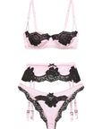 Eve Balconette Bra, Garter Belt and Cheeky Set