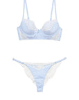 Poplin and Lace Demi Bra and Cheeky Set