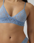 Signature Lace Padded Triangle Bralette and Low Rise Thong Set