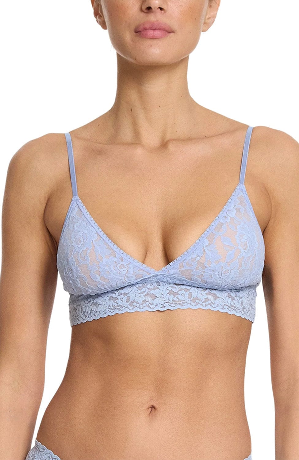 Signature Lace Padded Triangle Bralette and Low Rise Thong Set