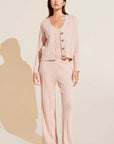 %shop_name_% Eberjey_Infinite Organic Cotton Blend Sweater Rib Cardigan Long Pant Set _ Loungewear_
