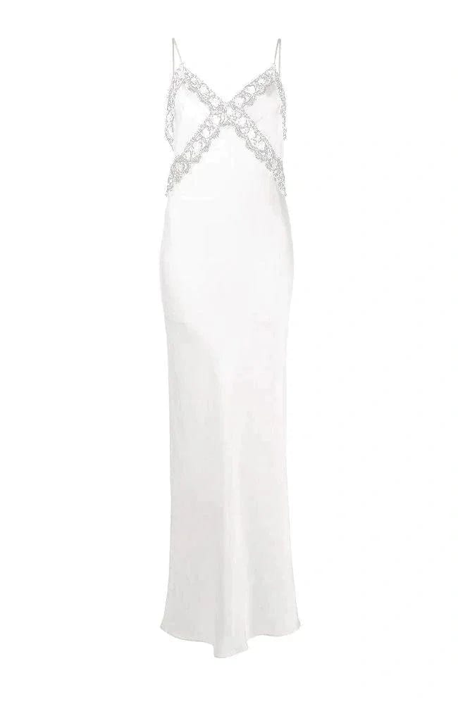 %shop_name_% Kiki de Montparnasse_Lace Inset Long Slip Dress _ Loungewear_