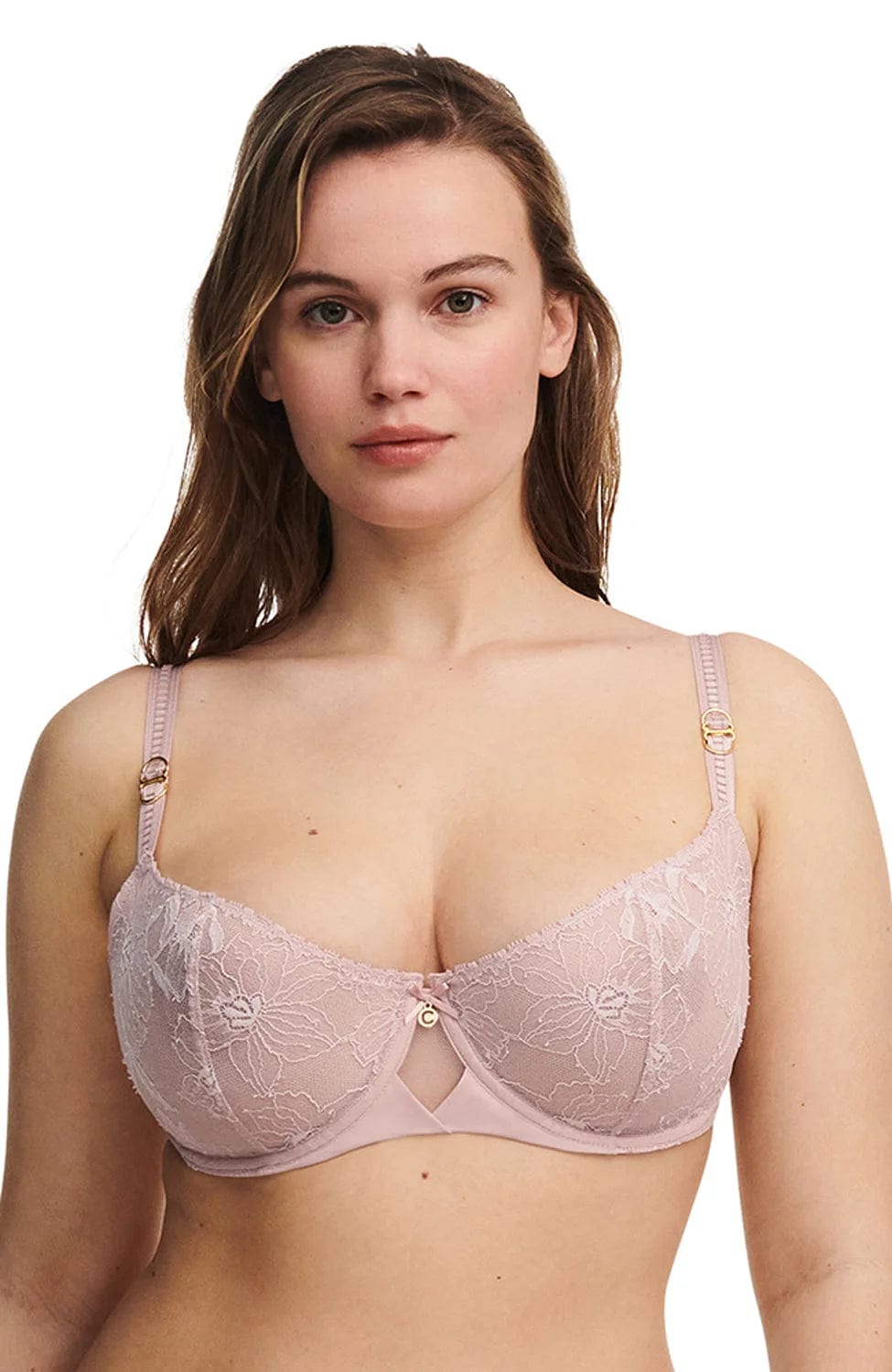 %shop_name_% Chantelle_Orchids Half-Cup Balcony Bra and Tanga Set _ Lingerie Sets_