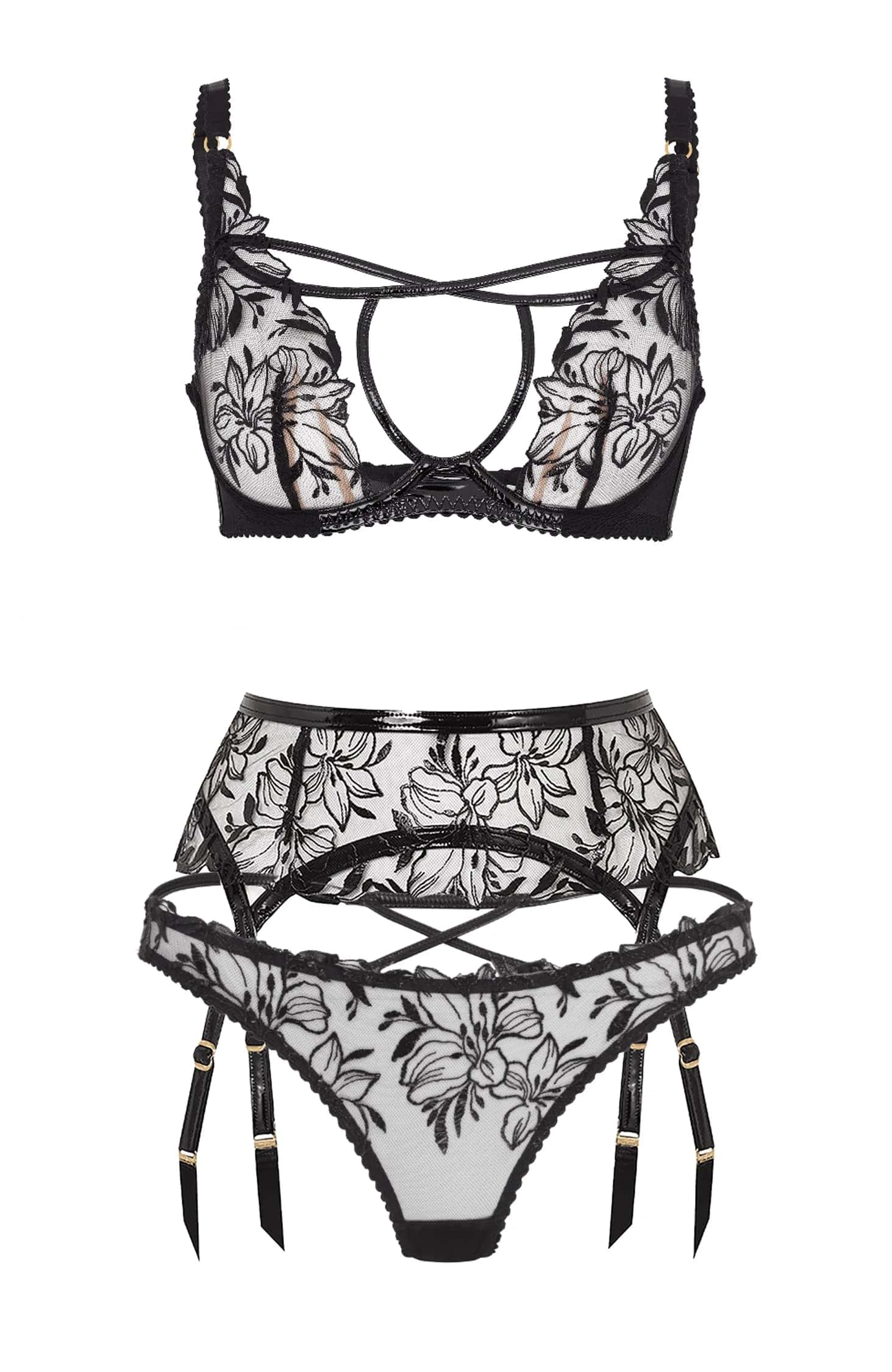 %shop_name_% Agent Provocateur_Ozella Bra, Suspender and Brief Set _ Lingerie Sets_