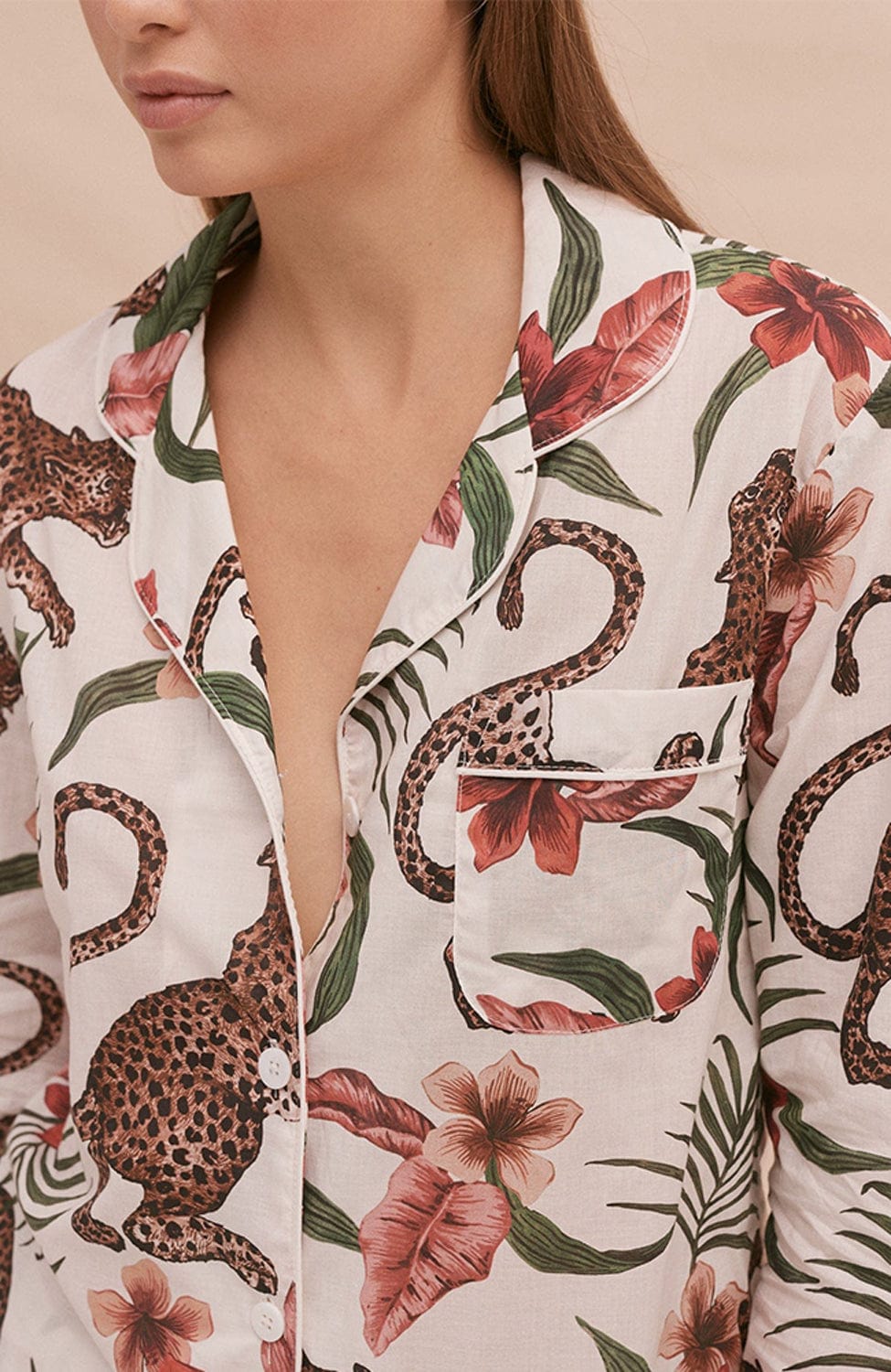 %shop_name_% Desmond & Dempsey_Soleia Organic Cotton Long Pajama Set _ Loungewear_