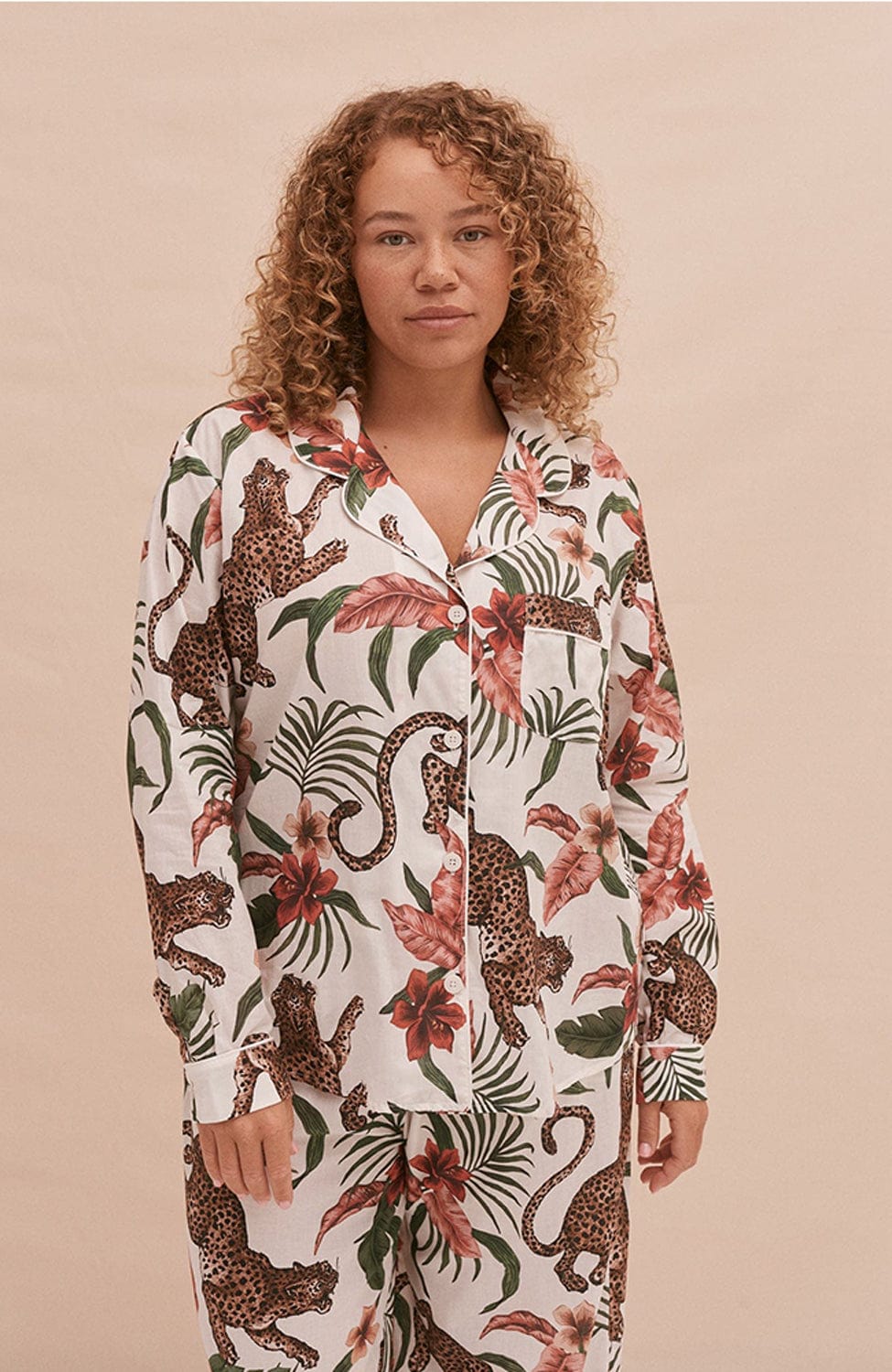 %shop_name_% Desmond & Dempsey_Soleia Organic Cotton Long Pajama Set _ Loungewear_