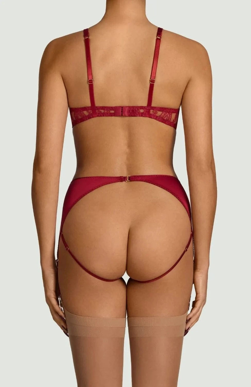 %shop_name_% Coco de Mer_Renata Plunge Bra and High Waist Open Suspender Knicker Set _ _