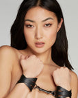 Sheer Lingerie Agent Provocateur Accessories Black / O/S Veronika Leather Double Cuff