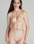 Sheer Lingerie Agent Provocateur Accessories Irridescent Rose Gold / O/S Zaylee Double Cuff