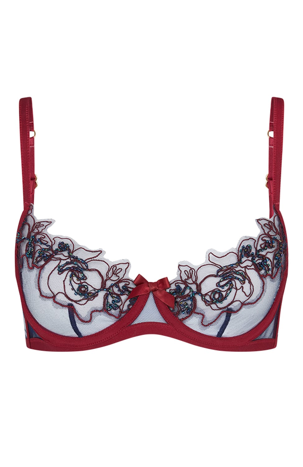 Sheer Lingerie Agent Provocateur Bras Plum Navy / 32C Lindie Bra