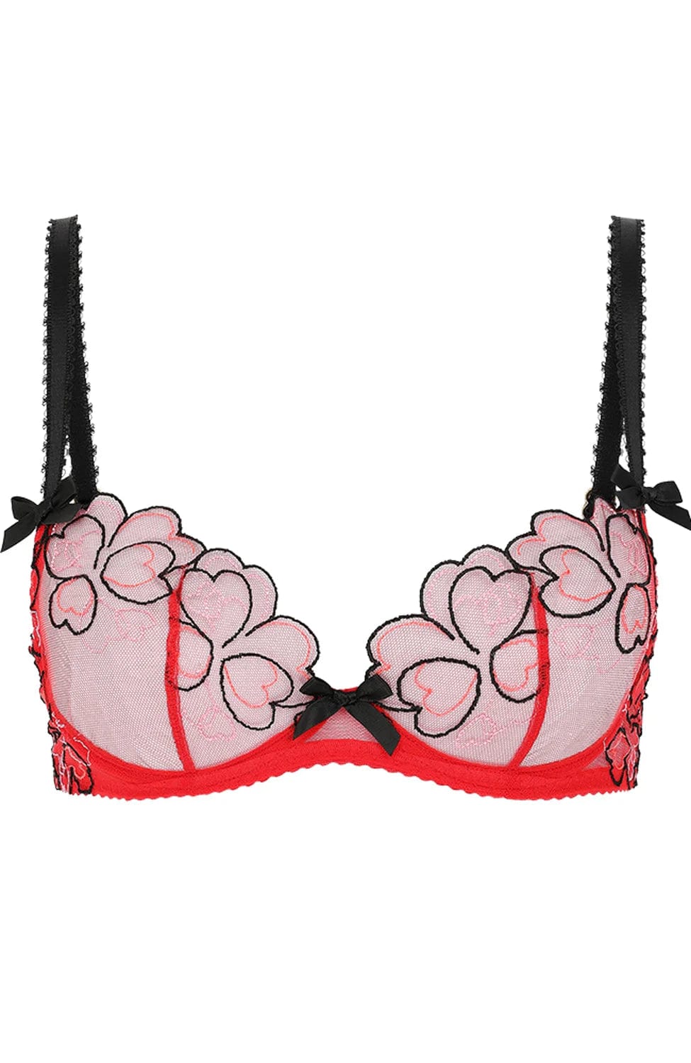 Sheer Lingerie Agent Provocateur Bras Red Black / 32C Maysie Bra