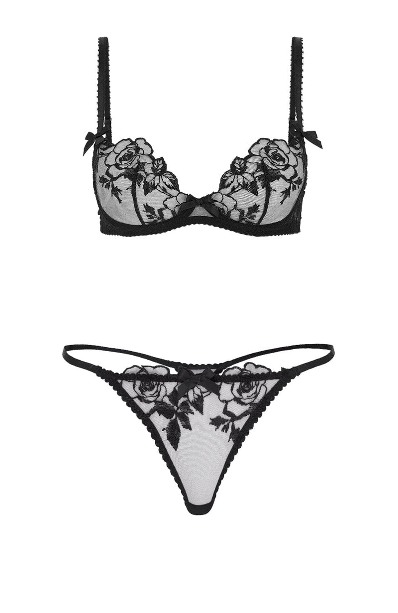 Callypso Bra and Thong Set-Lingerie Sets-Agent Provocateur-SHEER, SHEER, Luxury lingerie brand, Luxury lingerie Hong Kong, Designer lingerie HK, Designer lingerie online, International luxury lingerie, Luxury lingerie gift ideas, buy lingerie online, Designer lingerie global delivery, Luxury lingerie shipping to Australia, Luxury lingerie shipping to Singapore