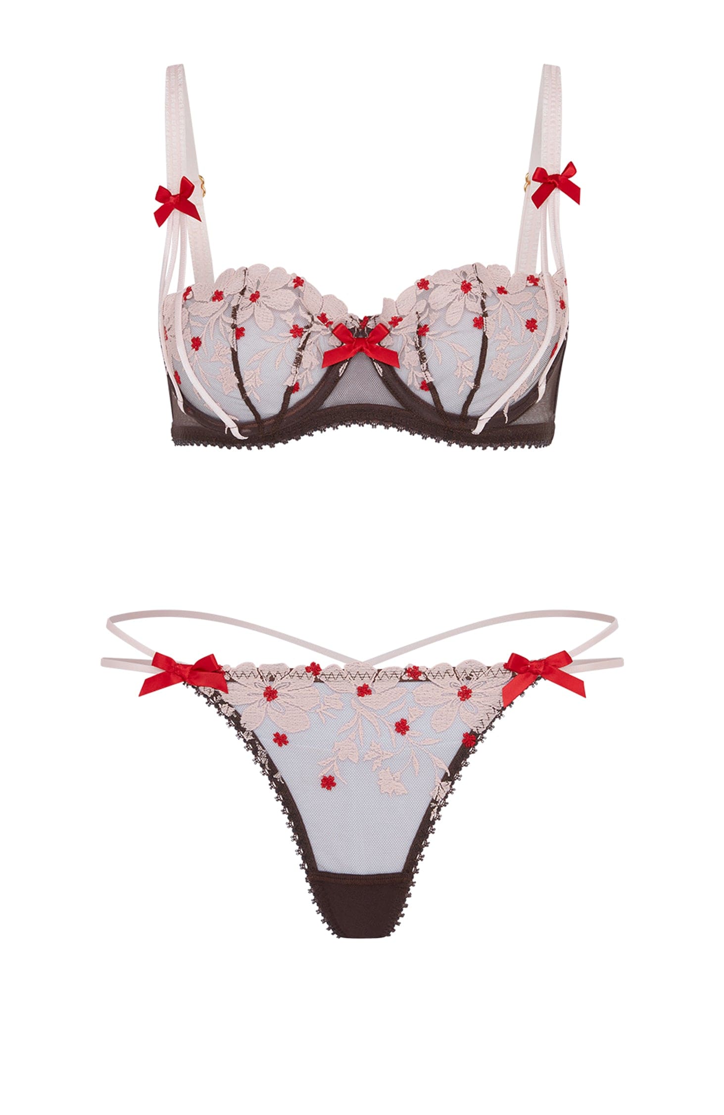 Sheer Lingerie Agent Provocateur Lingerie Sets Dawne Bra and Thong Set