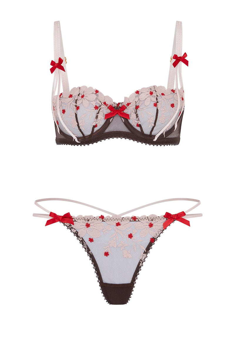 Sheer Lingerie Agent Provocateur Lingerie Sets Dawne Bra and Thong Set