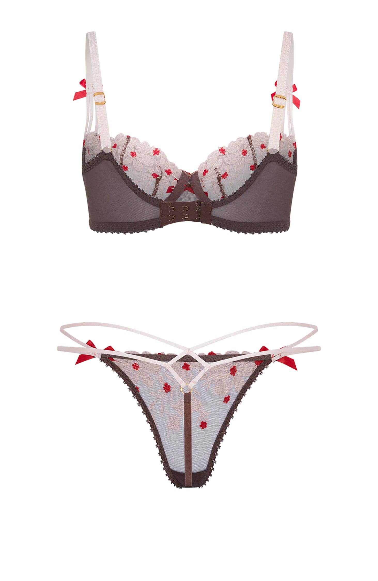 Sheer Lingerie Agent Provocateur Lingerie Sets Dawne Bra and Thong Set