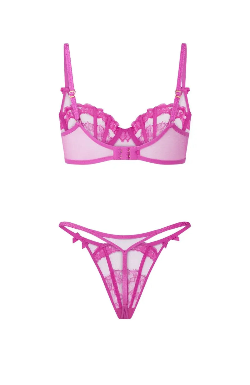 Sheer Lingerie Agent Provocateur Lingerie Sets Mariann Balcony Bra and Thong Set