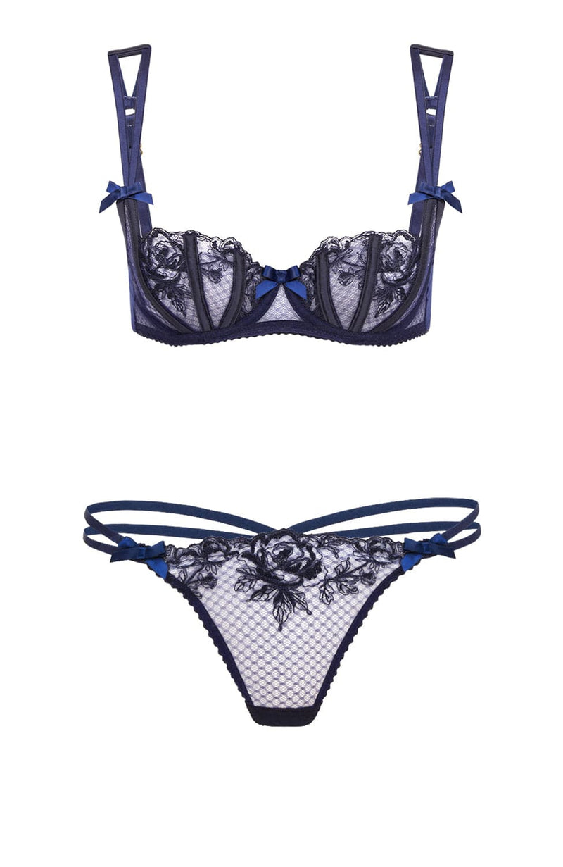 Rosia Bra and Thong Set-Lingerie Sets-Agent Provocateur-SHEER, SHEER, Luxury lingerie brand, Luxury lingerie Hong Kong, Designer lingerie HK, Designer lingerie online, International luxury lingerie, Luxury lingerie gift ideas, buy lingerie online, Designer lingerie global delivery, Luxury lingerie shipping to Australia, Luxury lingerie shipping to Singapore