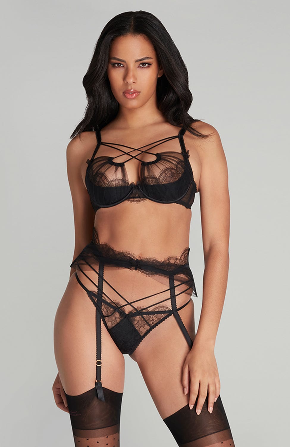 Sheer Lingerie Agent Provocateur Underwear Halley Suspender