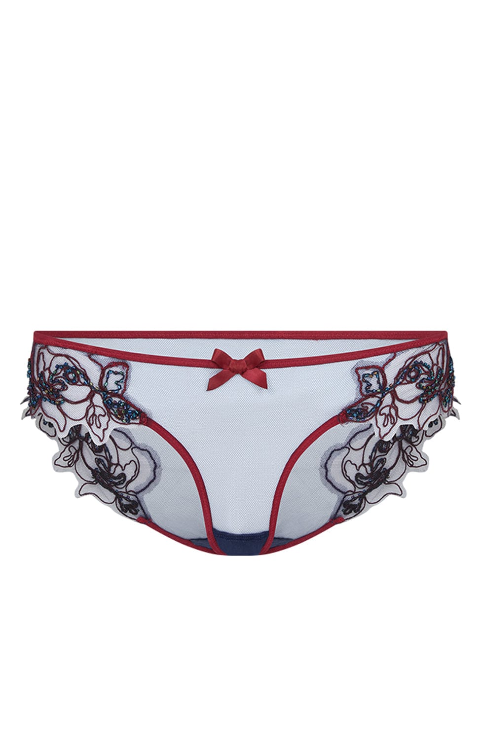 Sheer Lingerie Agent Provocateur Underwear Plum Navy / 0 Lindie Brief