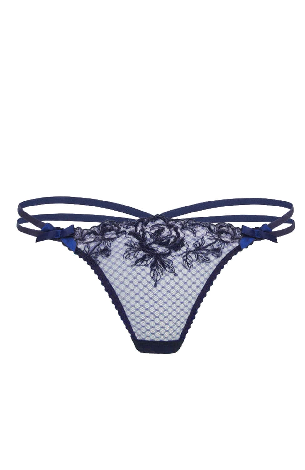 Sheer Lingerie Agent Provocateur Underwear Navy / 1 Rosia Thong