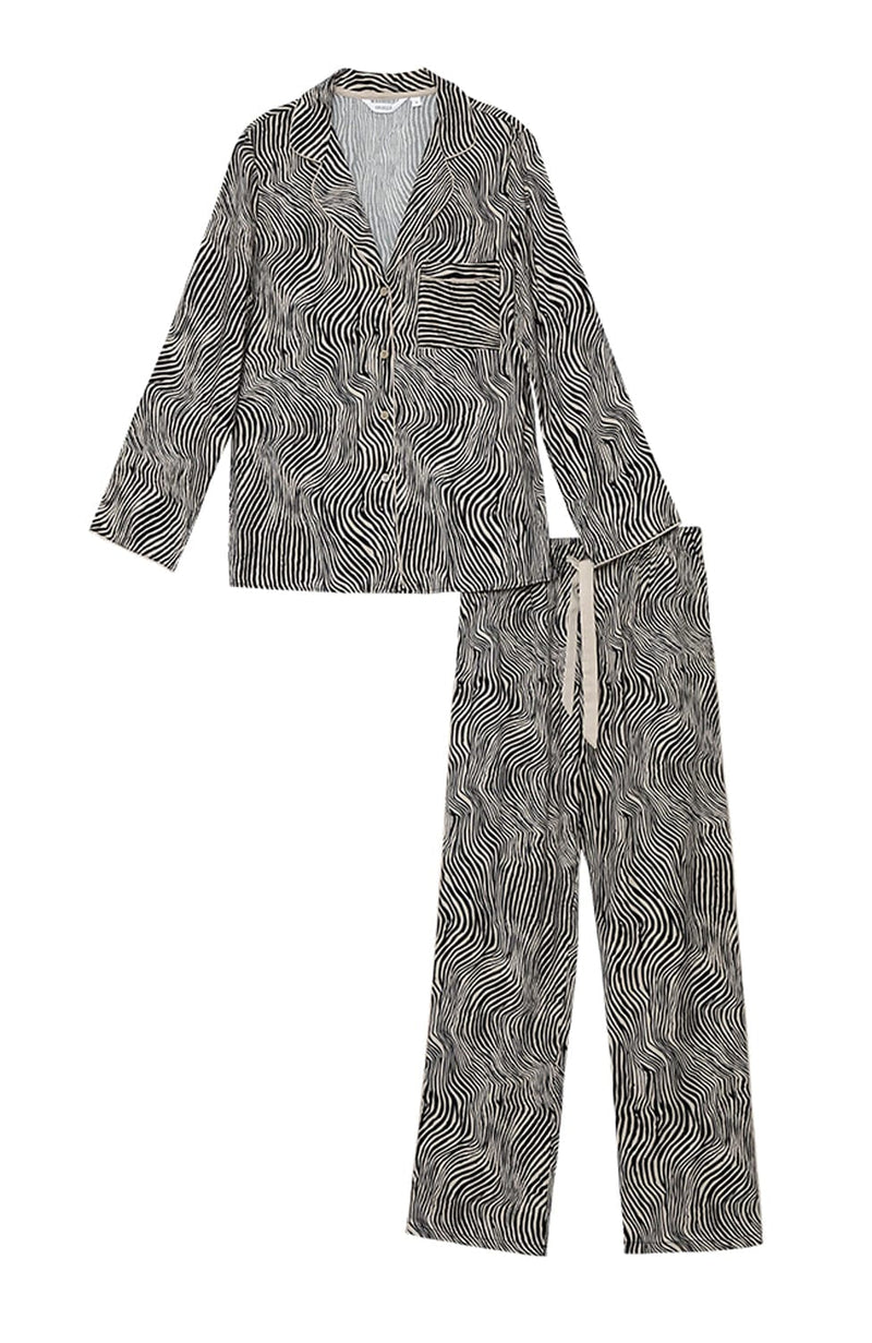 Linna Long Pajama Set-Loungewear-Aruelle-SHEER, SHEER, Luxury lingerie brand, Luxury lingerie Hong Kong, Designer lingerie HK, Designer lingerie online, International luxury lingerie, Luxury lingerie gift ideas, buy lingerie online, Designer lingerie global delivery, Luxury lingerie shipping to Australia, Luxury lingerie shipping to Singapore