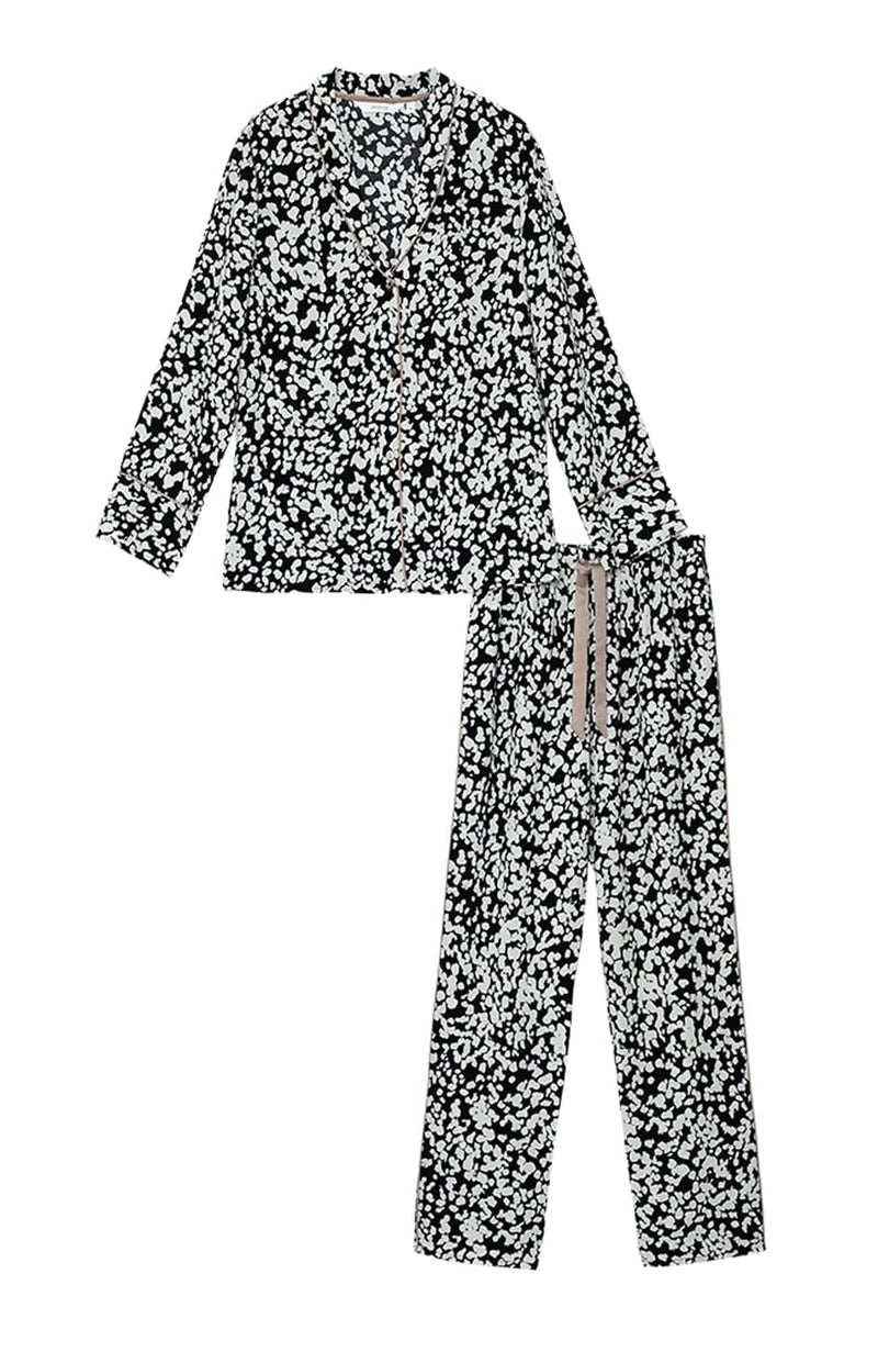 Solene Long Pajama Set-Loungewear-Aruelle-SHEER, SHEER, Luxury lingerie brand, Luxury lingerie Hong Kong, Designer lingerie HK, Designer lingerie online, International luxury lingerie, Luxury lingerie gift ideas, buy lingerie online, Designer lingerie global delivery, Luxury lingerie shipping to Australia, Luxury lingerie shipping to Singapore