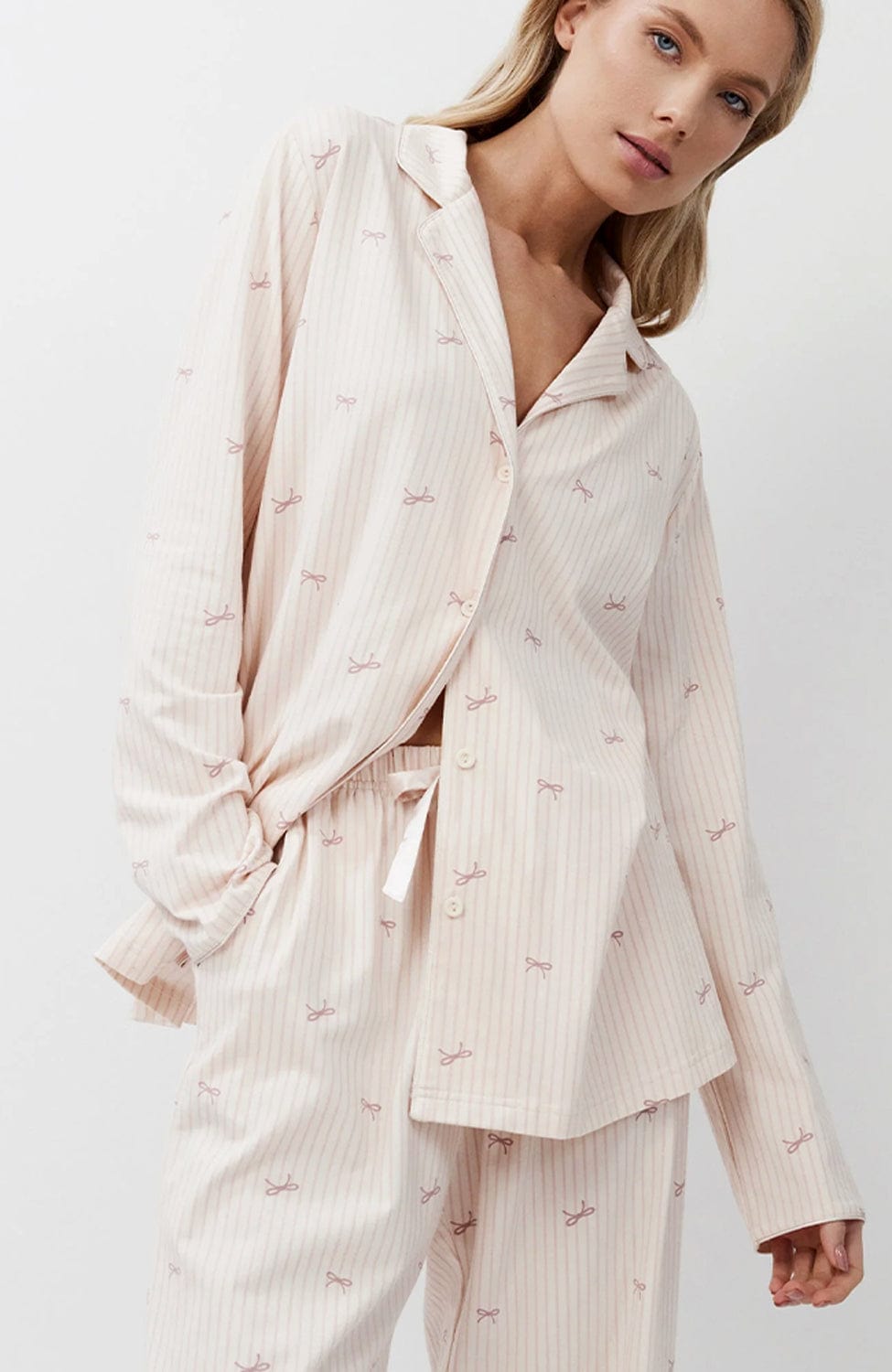 Sheer Lingerie Aruelle Loungewear Yvette Long Pajama Set