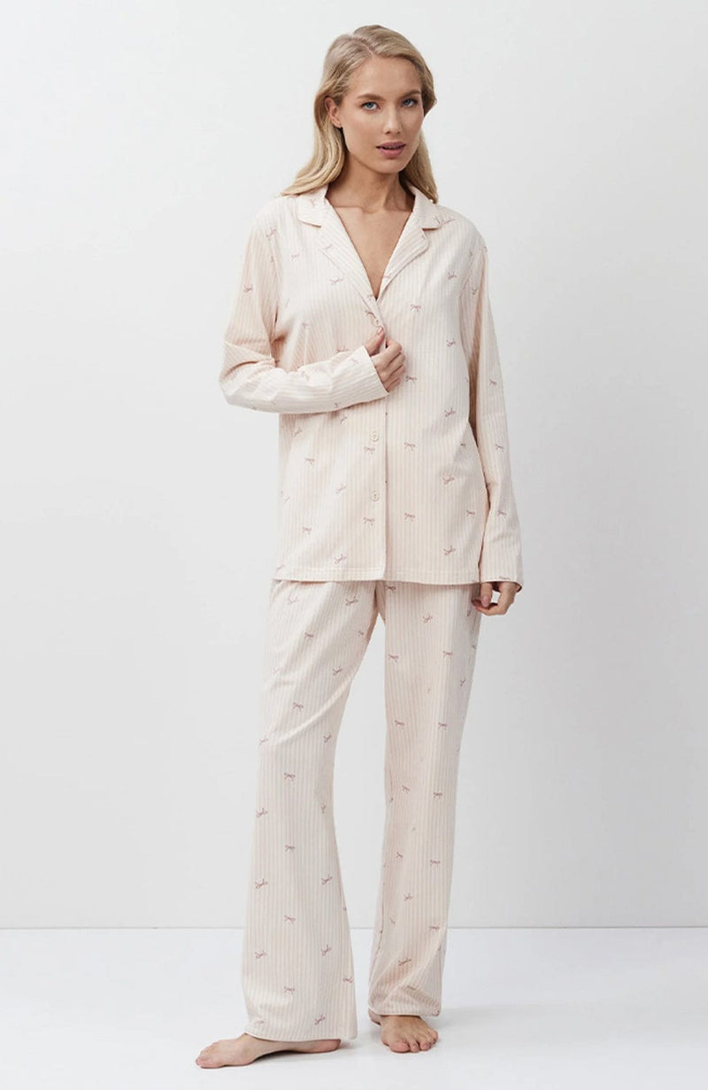 Yvette Long Pajama Set-Loungewear-Aruelle-SHEER, SHEER, Luxury lingerie brand, Luxury lingerie Hong Kong, Designer lingerie HK, Designer lingerie online, International luxury lingerie, Luxury lingerie gift ideas, buy lingerie online, Designer lingerie global delivery, Luxury lingerie shipping to Australia, Luxury lingerie shipping to Singapore