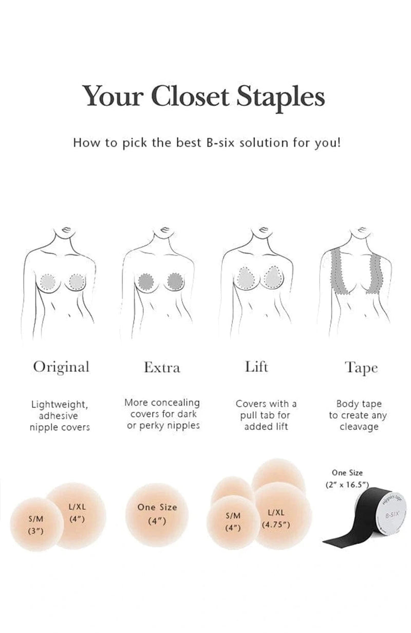 Sheer Lingerie B-Six Accessories Nippies Skin Adhesive Nipple Cover Lifts