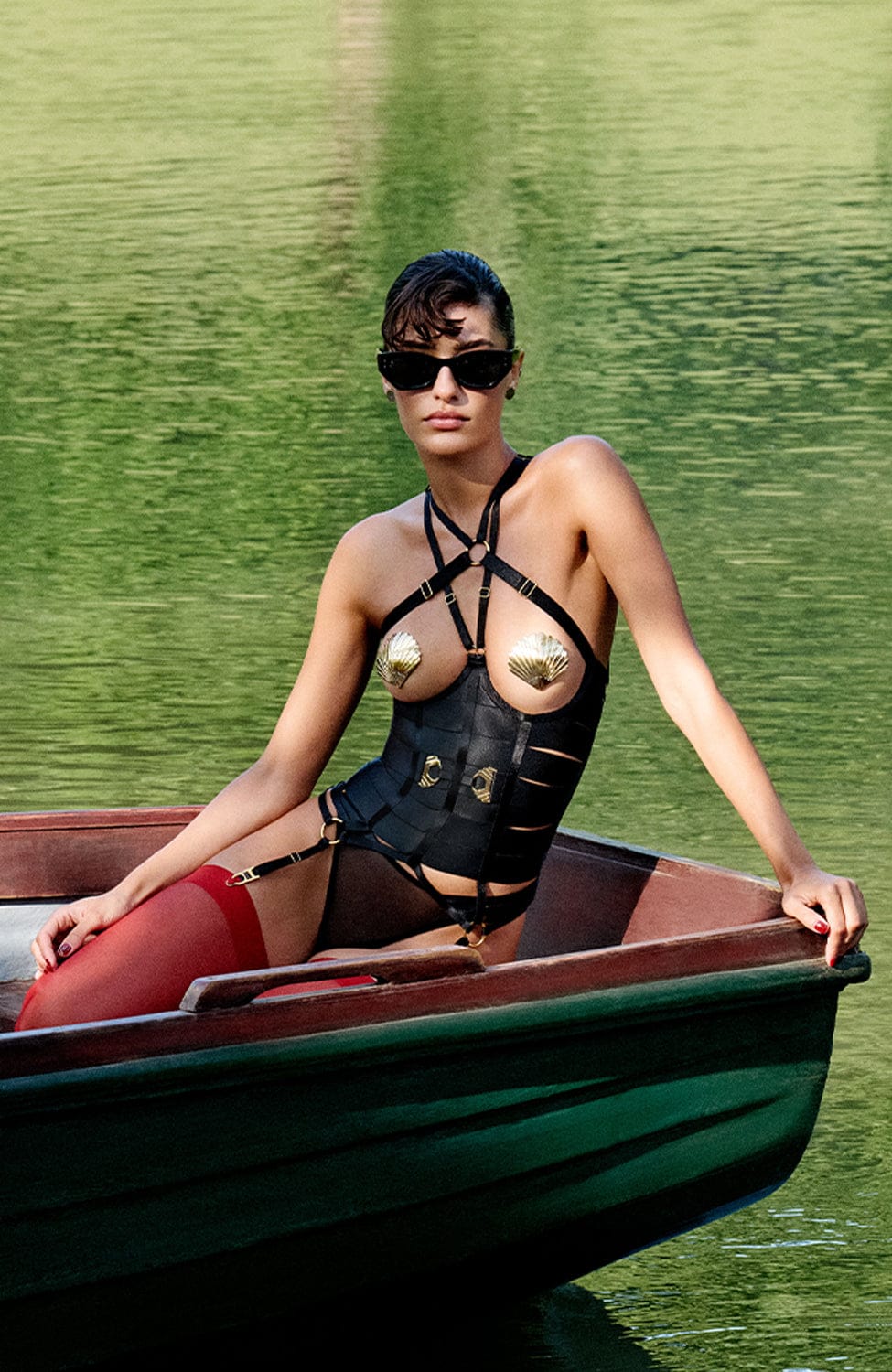 Sheer Lingerie Bordelle Accessories Gold / O/S Shell Gold Nipplets