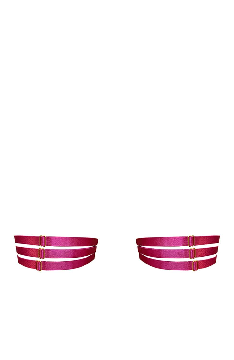 Sheer Lingerie Bordelle Accessories Magenta / 2401 / O/S Vero Garters