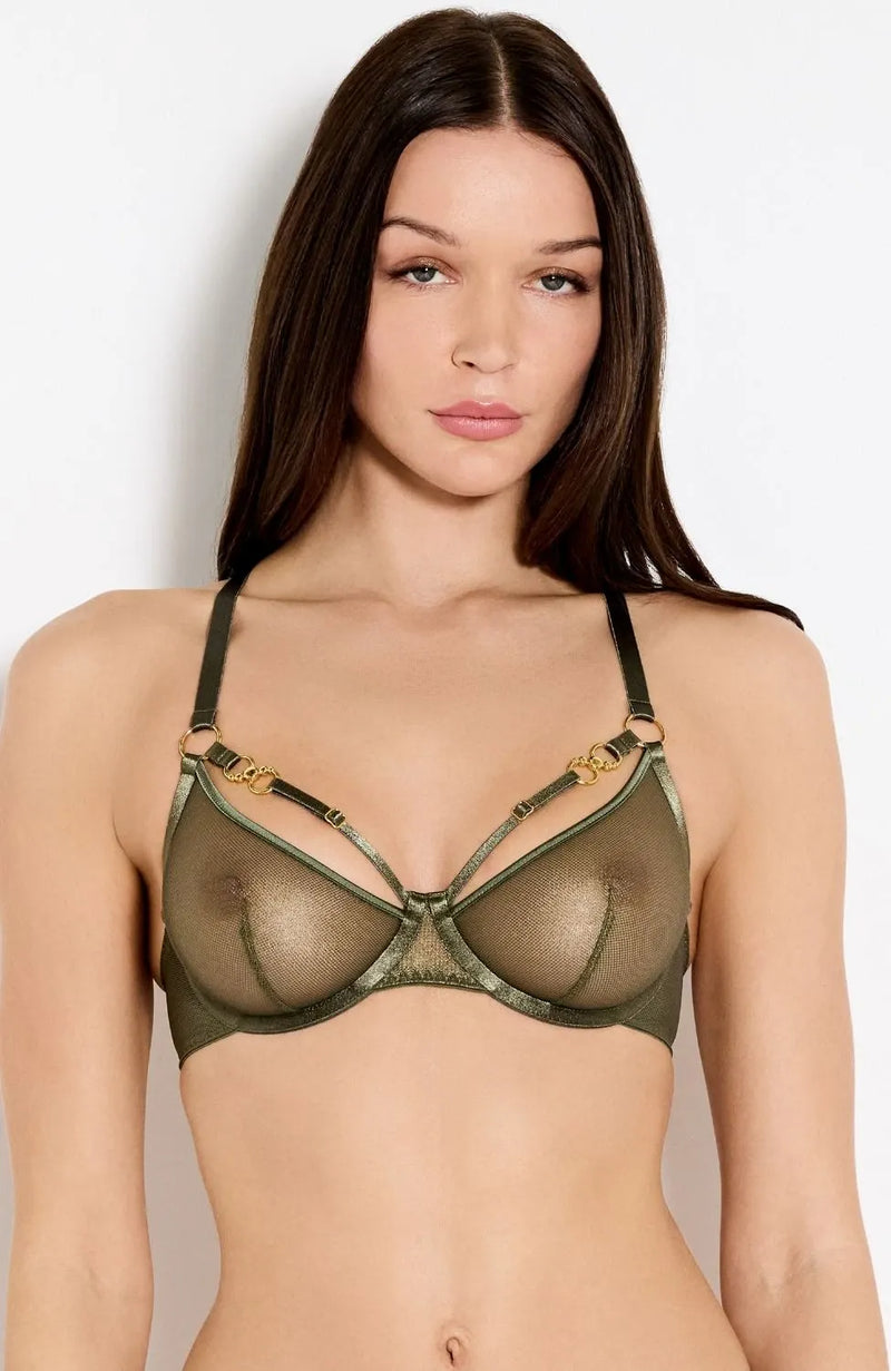 Sheer Lingerie Bordelle Bras Neda Balconette Wire Bra