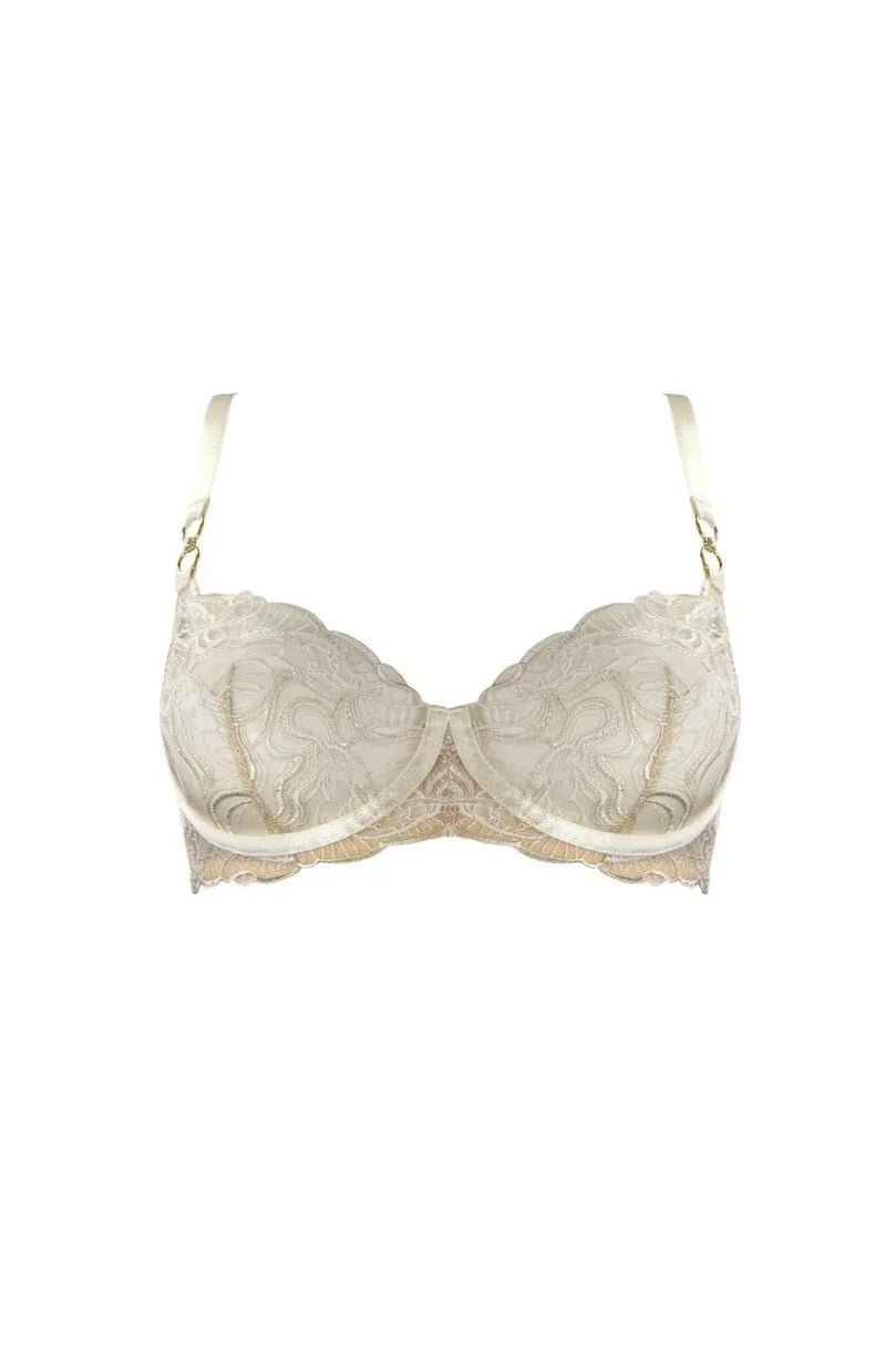 Sheer Lingerie Bordelle Bras Pearl Balconette Wire Bra