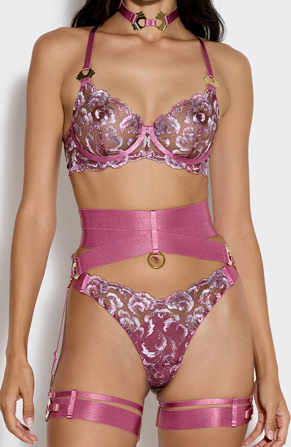 Sheer Lingerie Bordelle Bras Siren Balconette Wire Bra