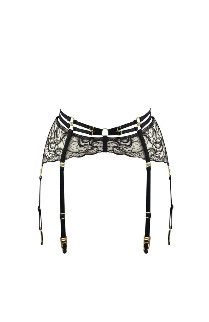 Sheer Lingerie Bordelle Underwear Pearl Suspender